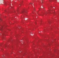 200 6mm Acrylic Faceted Red